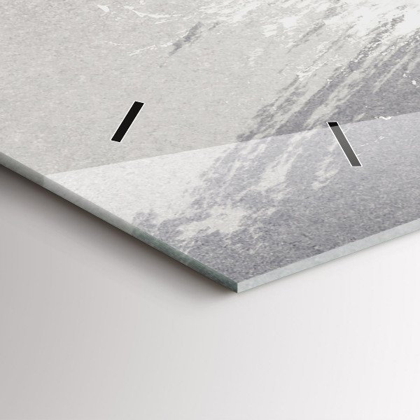 Horizontální hodiny na skle Žena - akvarel