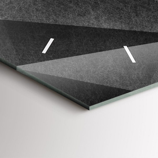 Horizontální skleněné hodiny na stěnu Geometrická abstrakce