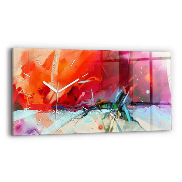 Horizontální skleněné hodiny na stěnu Řady koření