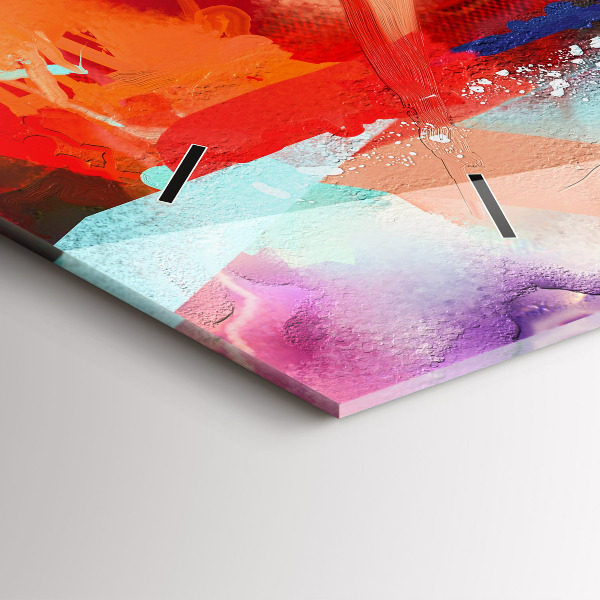 Horizontální skleněné hodiny na stěnu Řady koření