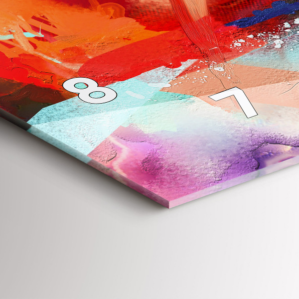 Horizontální skleněné hodiny na stěnu Řady koření