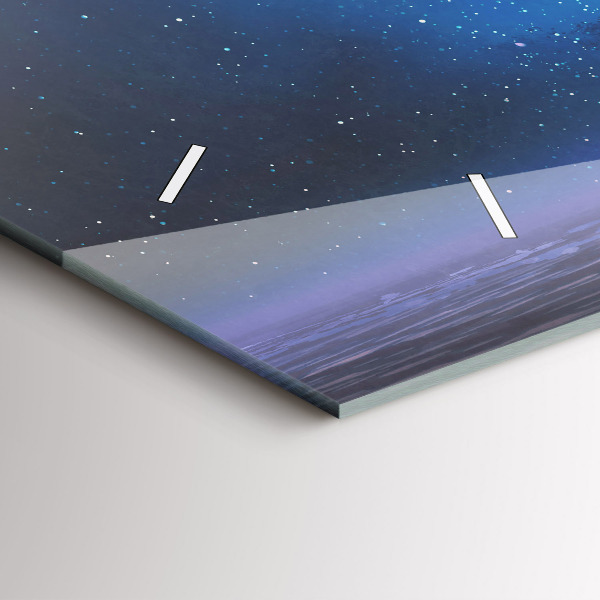 Horizontální skleněné hodiny na stěnu Fantasy plachetnice