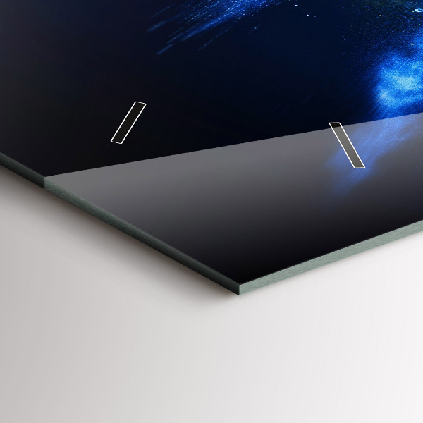 Horizontální skleněné hodiny na stěnu Barevný papoušek