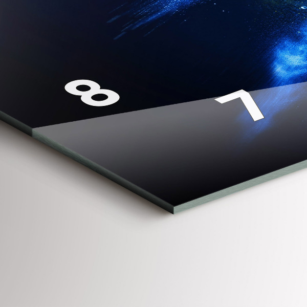 Horizontální skleněné hodiny na stěnu Barevný papoušek