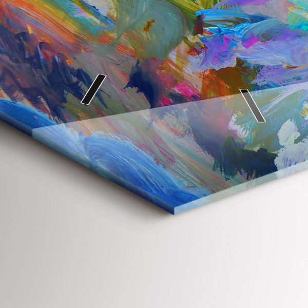 Horizontální skleněné hodiny na stěnu Malovaná baletka