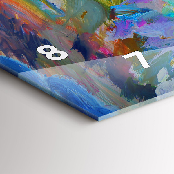 Horizontální skleněné hodiny na stěnu Malovaná baletka