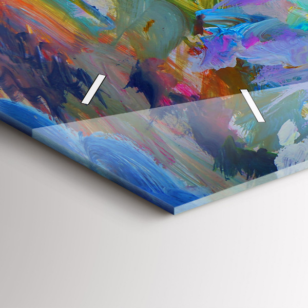 Horizontální skleněné hodiny na stěnu Malovaná baletka