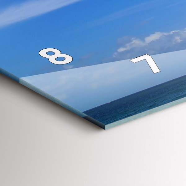 Horizontální hodiny na skle Maják