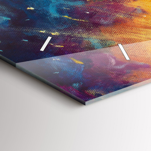 Horizontální skleněné hodiny na stěnu Abstraktní malý princ