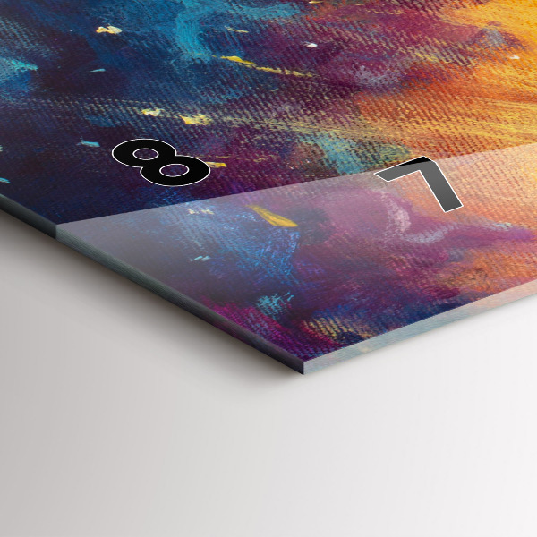 Horizontální skleněné hodiny na stěnu Abstraktní malý princ