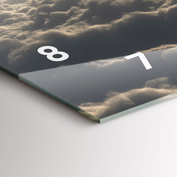 Horizontální hodiny na skle Balón na obloze