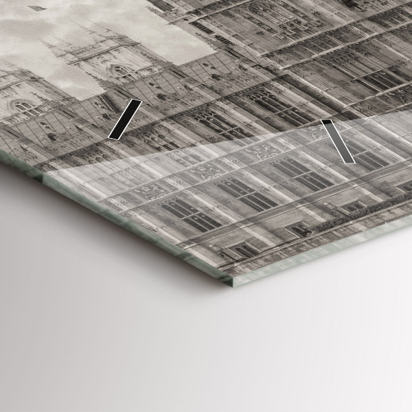 Horizontální hodiny na skle Londýn Anglie Big Ben