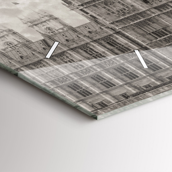 Horizontální hodiny na skle Londýn Anglie Big Ben