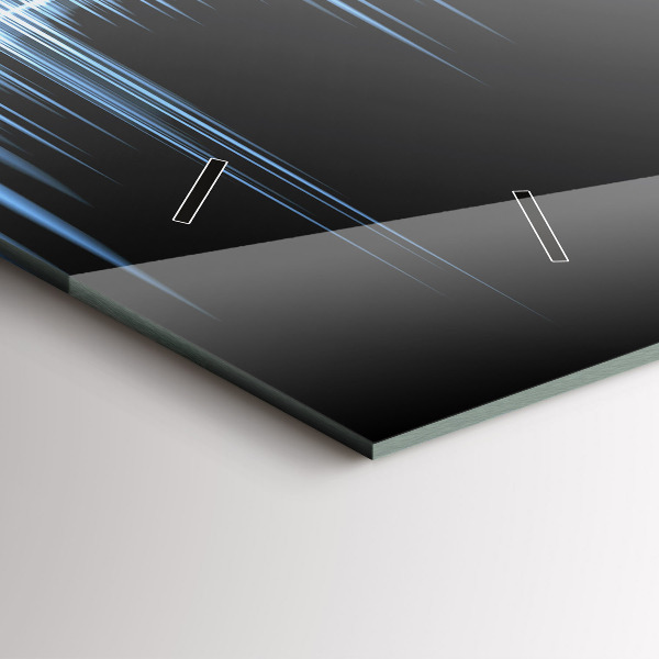 Horizontální hodiny na skle Mikrofon a sluchátka