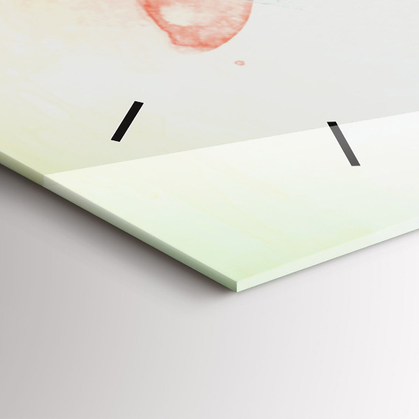 Horizontální hodiny na skle Abstraktní tvář ženy