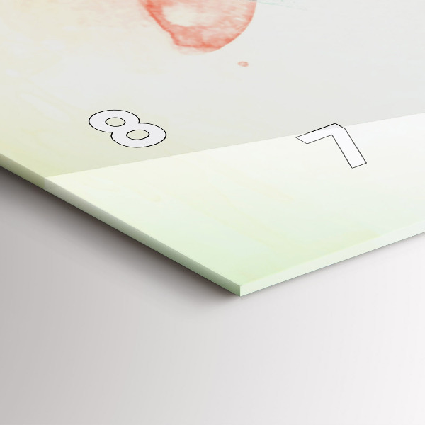 Horizontální hodiny na skle Abstraktní tvář ženy