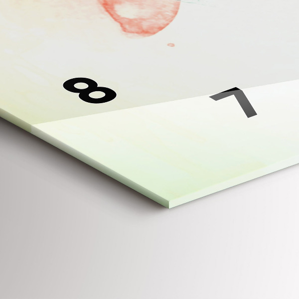 Horizontální hodiny na skle Abstraktní tvář ženy