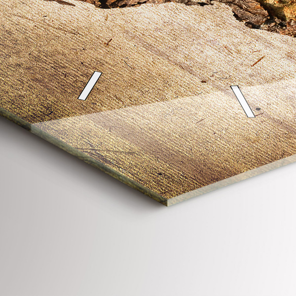 Horizontální hodiny na skle Vintage mapa světa