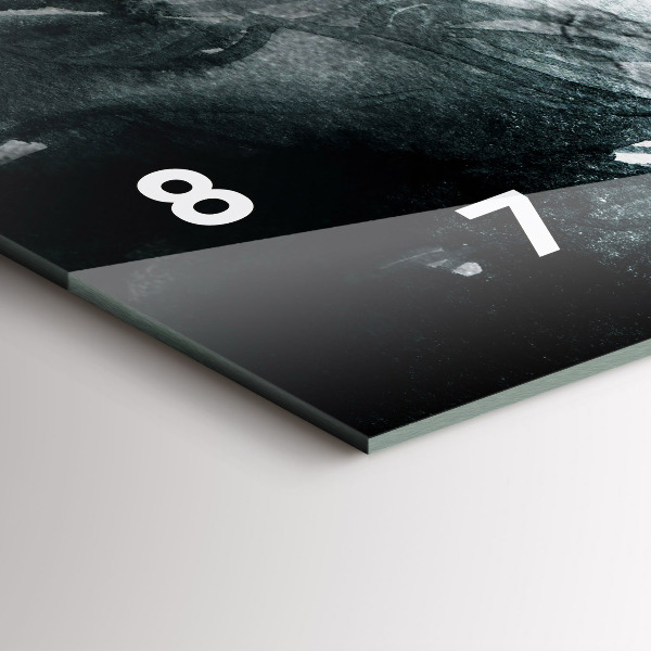 Horizontální skleněné hodiny na stěnu Portrét ženy s červenými rty