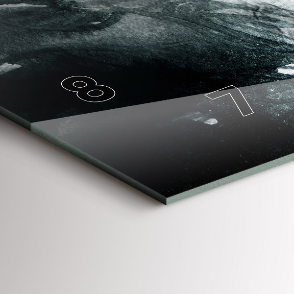 Horizontální skleněné hodiny na stěnu Portrét ženy s červenými rty