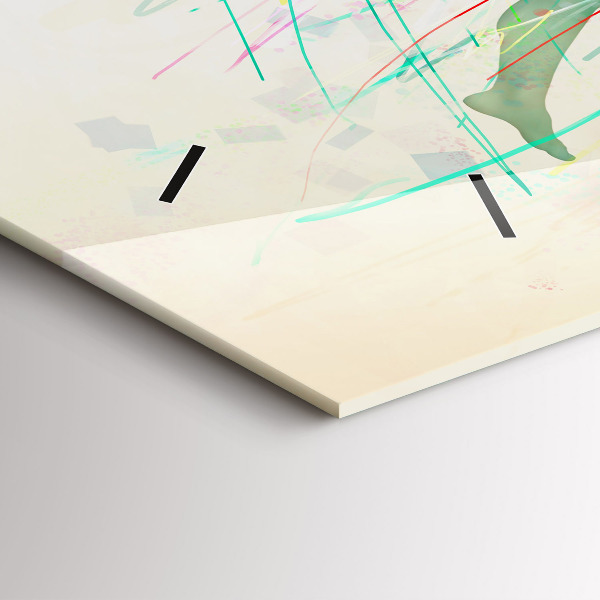 Horizontální skleněné hodiny na stěnu Barevní lidé