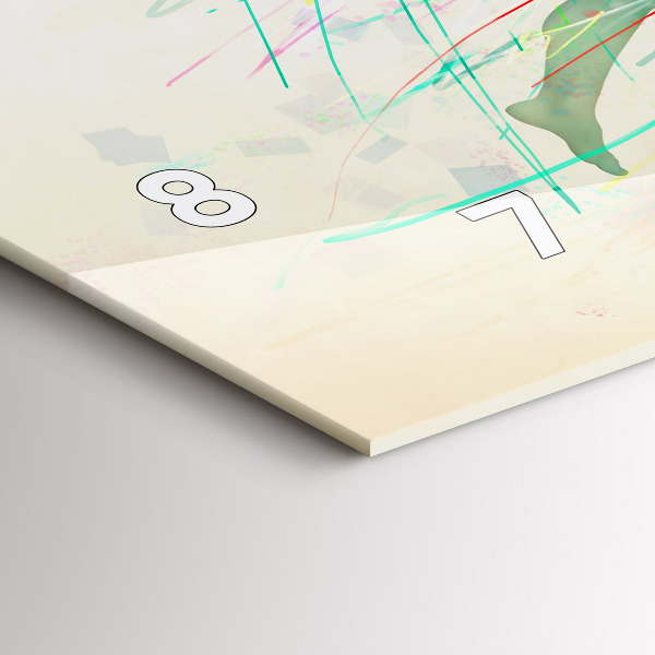 Horizontální skleněné hodiny na stěnu Barevní lidé