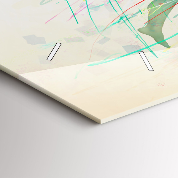 Horizontální skleněné hodiny na stěnu Barevní lidé