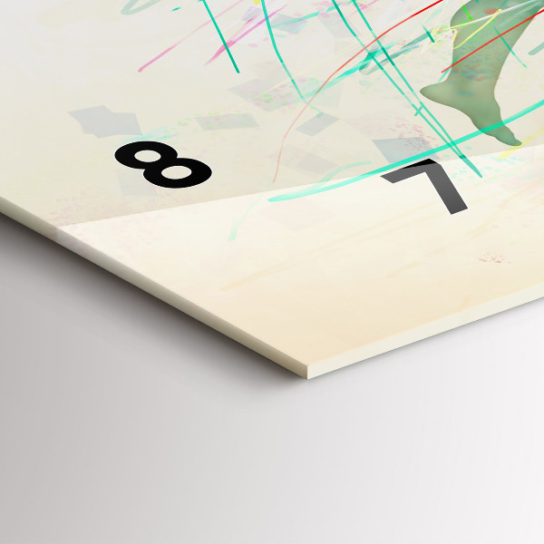 Horizontální skleněné hodiny na stěnu Barevní lidé