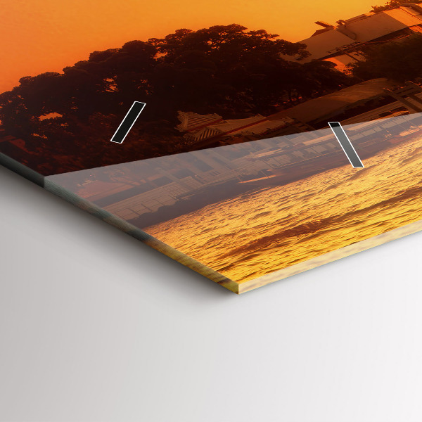 Horizontální skleněné hodiny na stěnu Wat arun Bangkok Thajsko