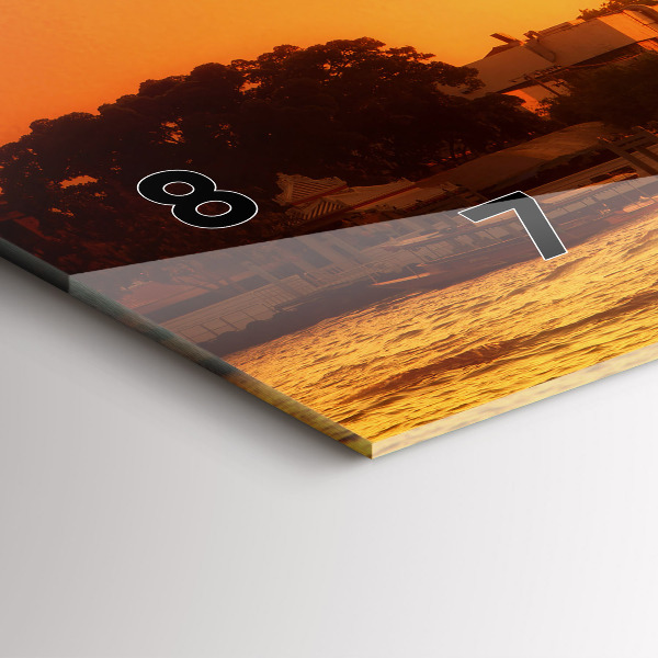 Horizontální skleněné hodiny na stěnu Wat arun Bangkok Thajsko