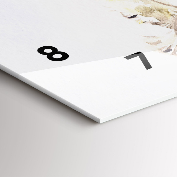 Horizontální skleněné hodiny na stěnu Letící ptáci