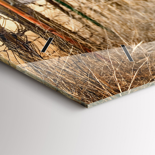 Horizontální hodiny na skle Stará auta