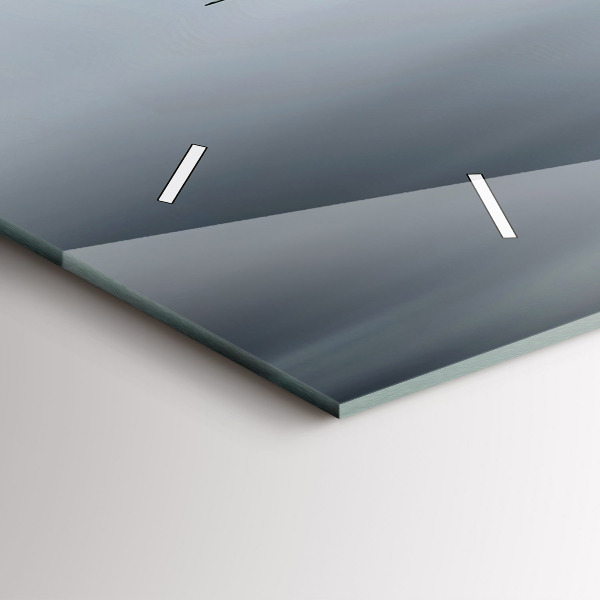 Horizontální skleněné hodiny na stěnu Vojenské letadlo v letu