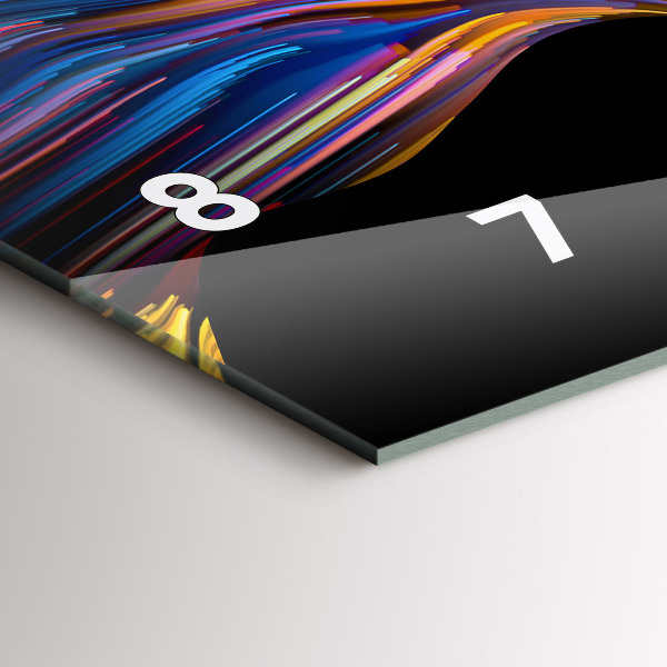 Horizontální skleněné hodiny na stěnu Emocionální umění