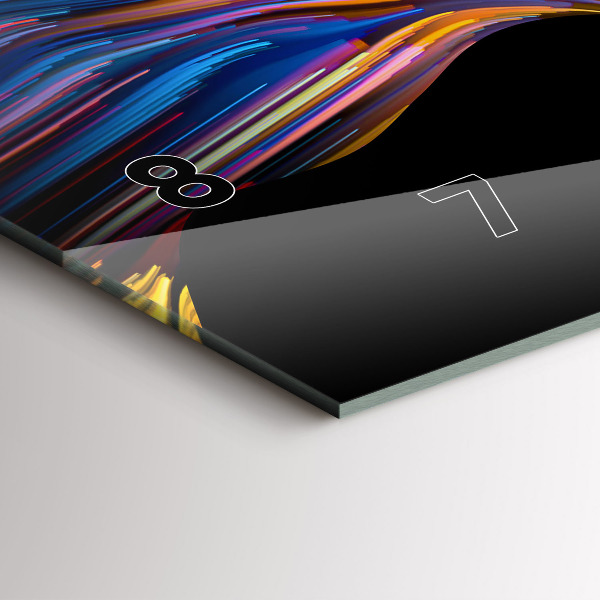 Horizontální skleněné hodiny na stěnu Emocionální umění