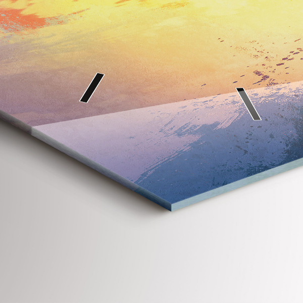 Horizontální skleněné hodiny na stěnu Podzimní krajina