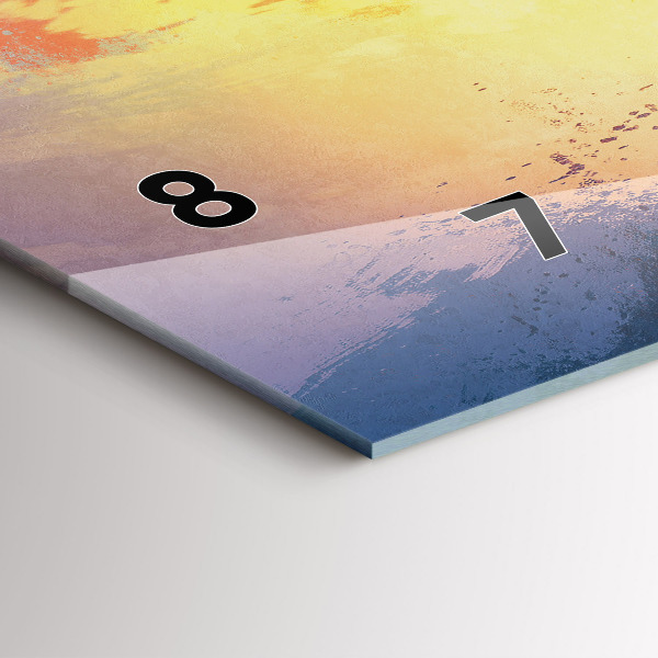 Horizontální skleněné hodiny na stěnu Podzimní krajina