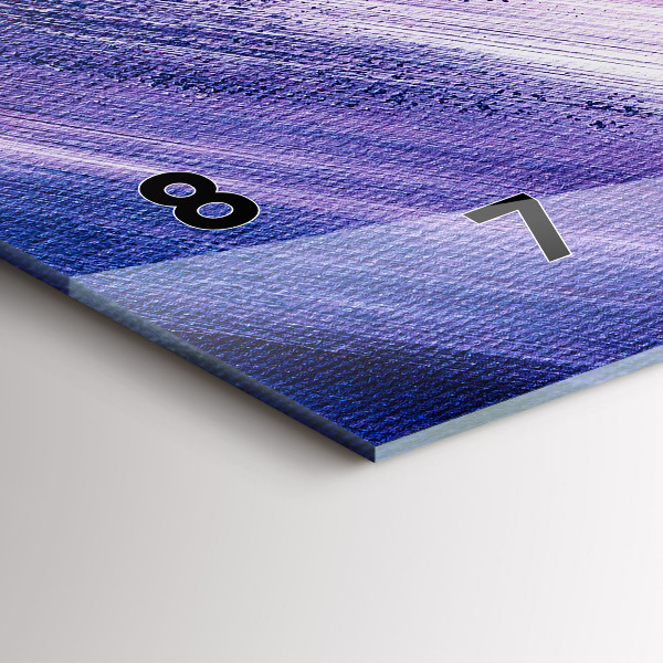 Horizontální skleněné hodiny na stěnu Textura akrylové barvy