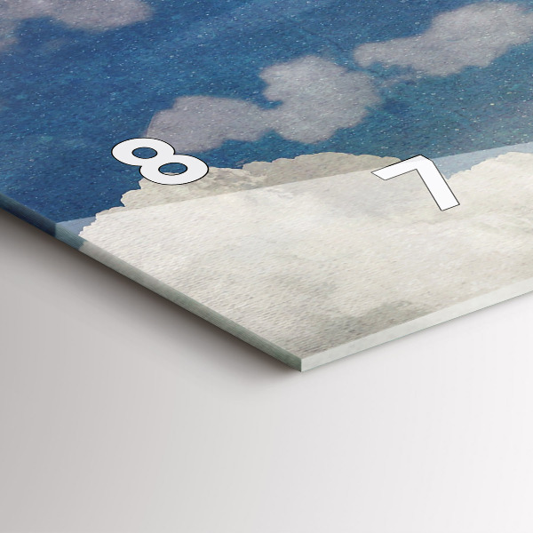 Horizontální skleněné hodiny na stěnu Dívka na Měsíci