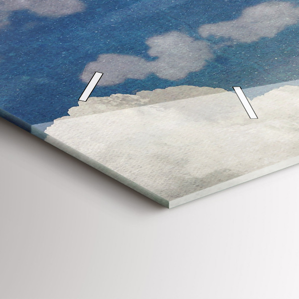 Horizontální skleněné hodiny na stěnu Dívka na Měsíci