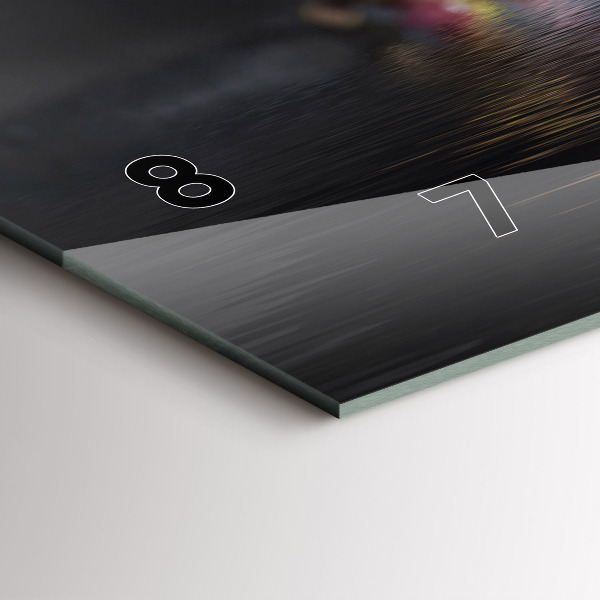 Horizontální hodiny na skle Květ orchideje na vodě