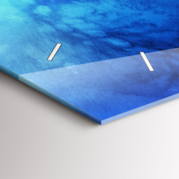 Horizontální skleněné hodiny na stěnu Barevné skvrny