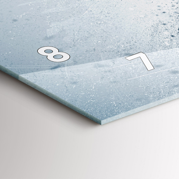 Horizontální skleněné hodiny na stěnu Běžící muž