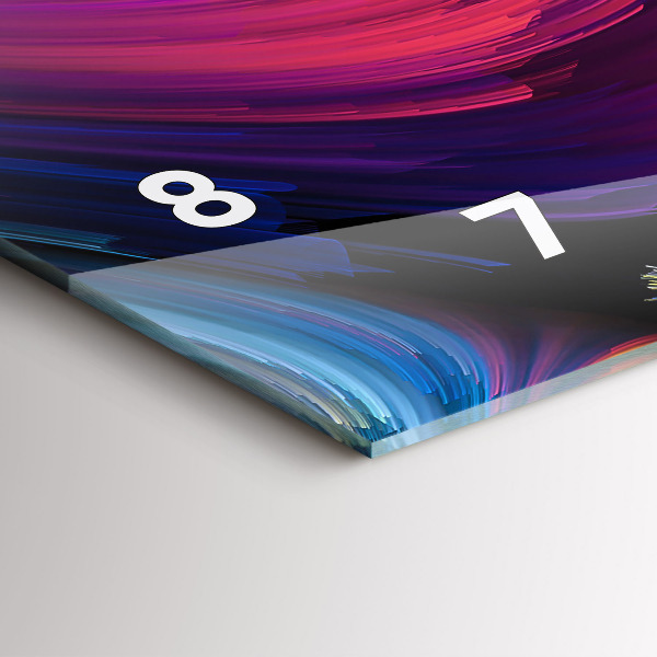 Horizontální skleněné hodiny na stěnu Abstraktní výprodej