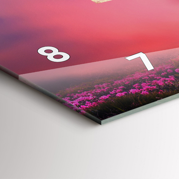 Horizontální skleněné hodiny na stěnu Ptačí budka