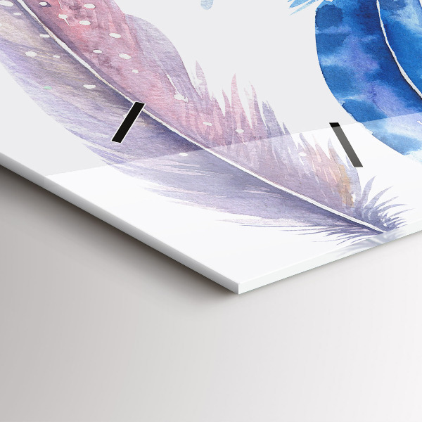 Horizontální skleněné hodiny na stěnu Retro umělecká ilustrace