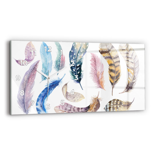 Horizontální skleněné hodiny na stěnu Retro umělecká ilustrace