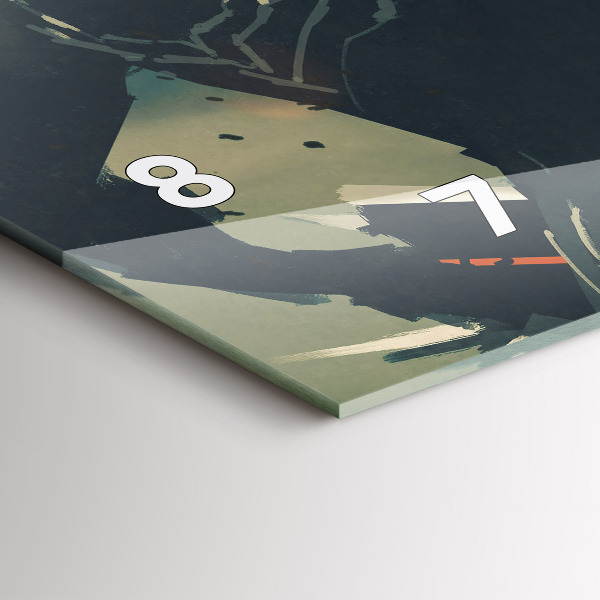 Horizontální skleněné hodiny na stěnu Hra se smrtícími zbraněmi