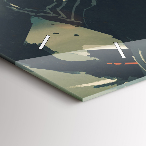 Horizontální skleněné hodiny na stěnu Hra se smrtícími zbraněmi