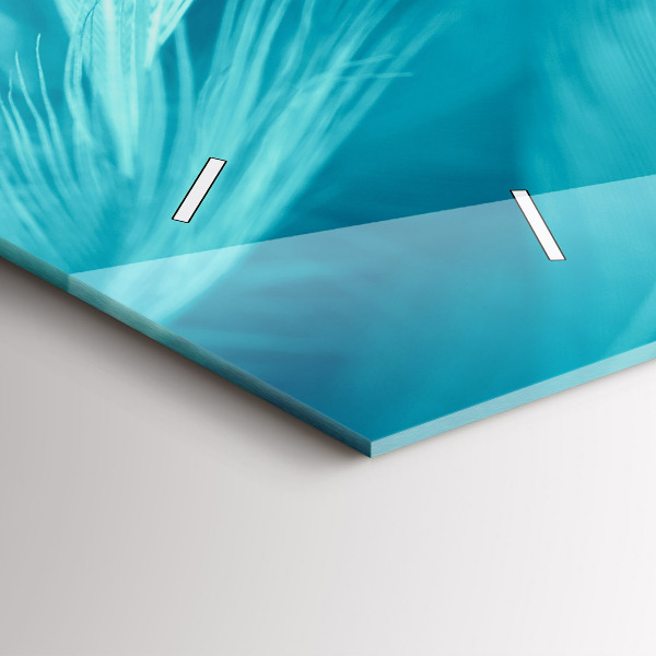 Horizontální skleněné hodiny na stěnu Zelený tyrkysový vinobraní